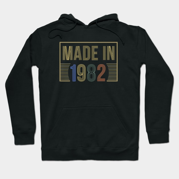 Made in 1982 Hoodie by AnjPrint